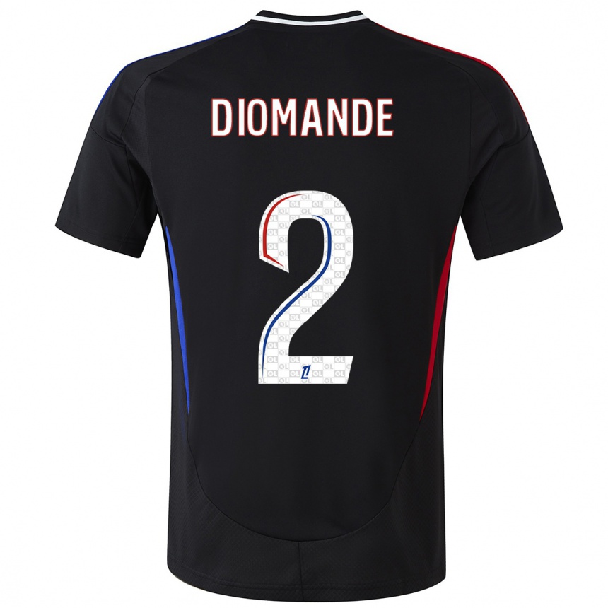 Kids Football Sinaly Diomande #2 Black Away Jersey 2024/25 T-Shirt Canada