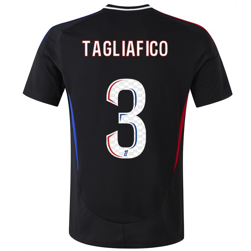 Kids Football Nicolas Tagliafico #3 Black Away Jersey 2024/25 T-Shirt Canada