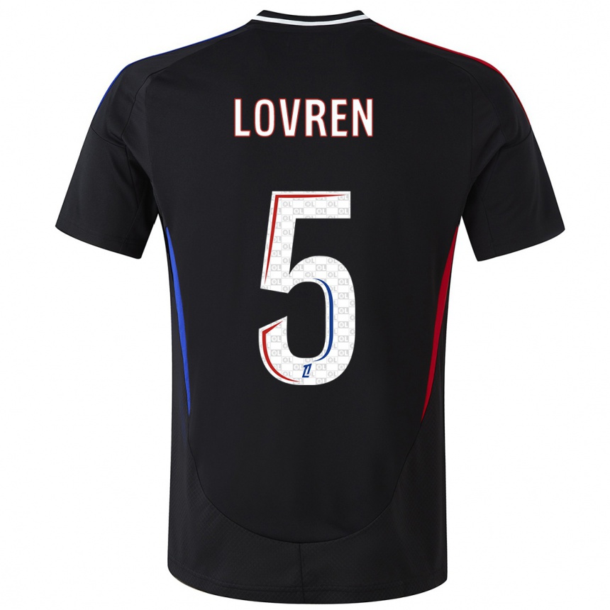 Kids Football Dejan Lovren #5 Black Away Jersey 2024/25 T-Shirt Canada