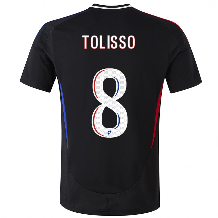 Kids Football Corentin Tolisso #8 Black Away Jersey 2024/25 T-Shirt Canada