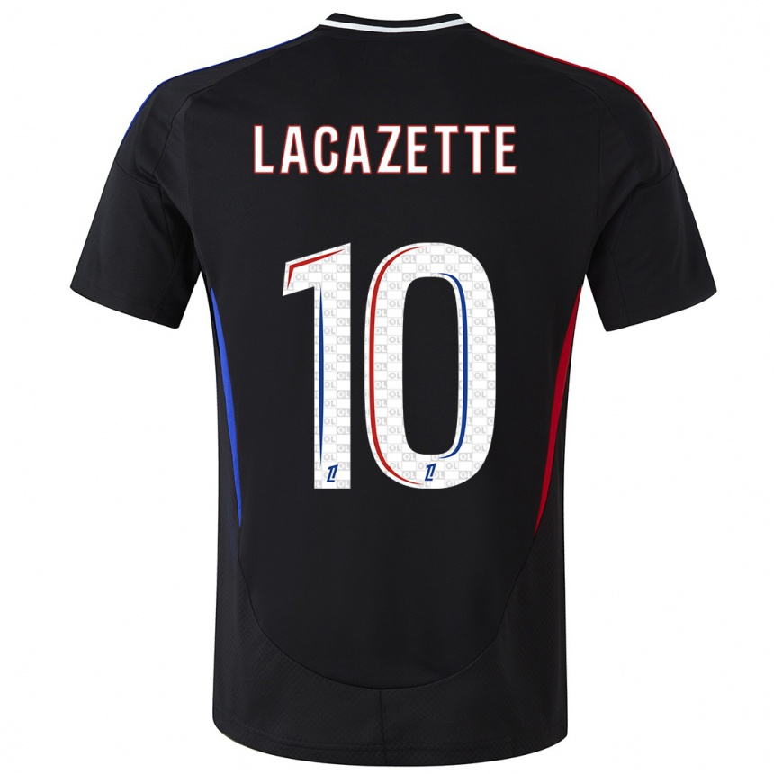 Kids Football Alexandre Lacazette #10 Black Away Jersey 2024/25 T-Shirt Canada