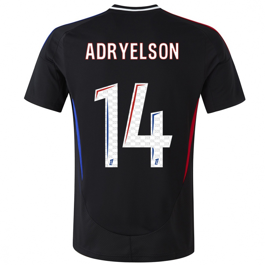 Kids Football Adryelson #14 Black Away Jersey 2024/25 T-Shirt Canada