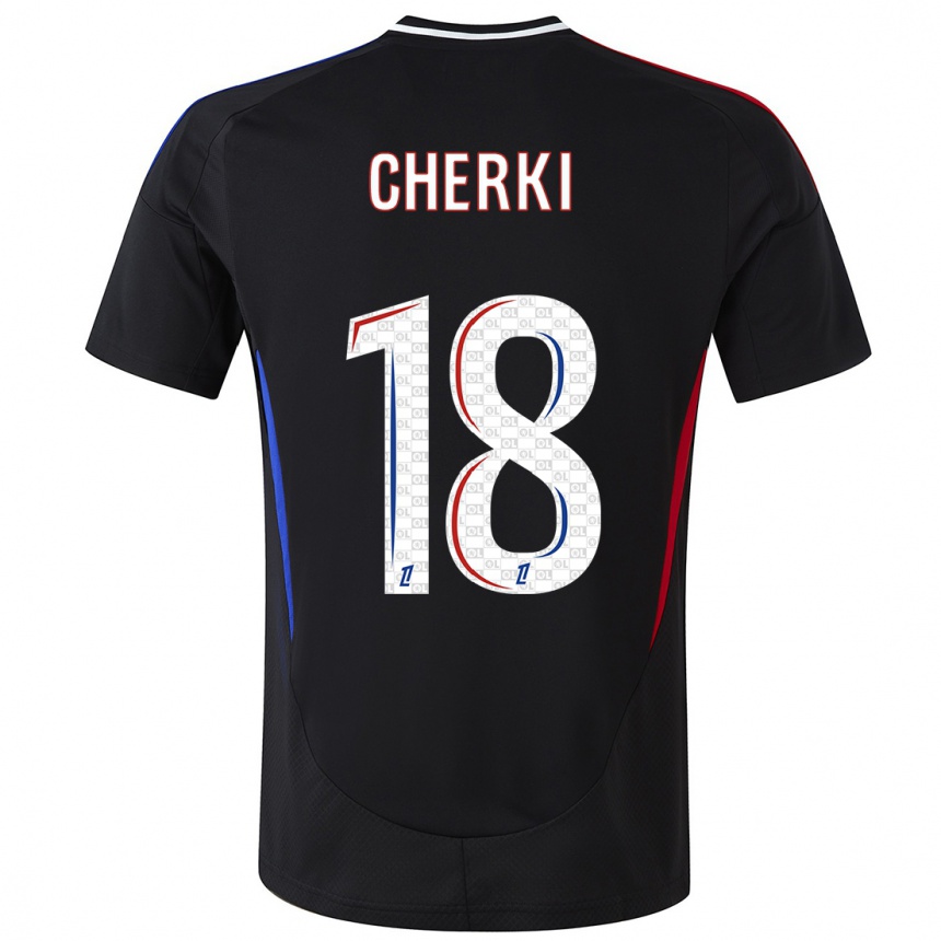 Enfant Football Maillot Rayan Cherki #18 Noir Tenues Extérieur 2024/25 Canada