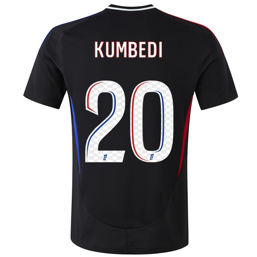 Kids Football Saël Kumbedi #20 Black Away Jersey 2024/25 T-Shirt Canada