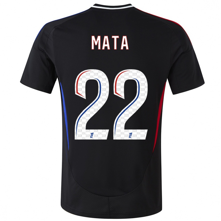 Kids Football Clinton Mata #22 Black Away Jersey 2024/25 T-Shirt Canada