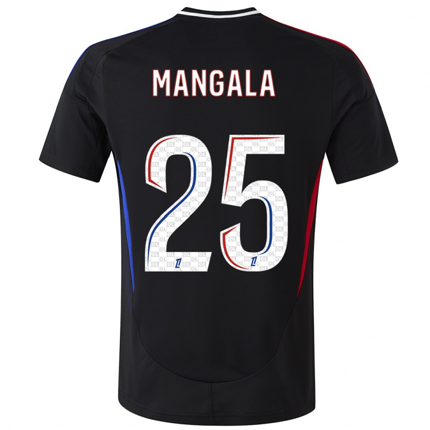 Kids Football Orel Mangala #25 Black Away Jersey 2024/25 T-Shirt Canada