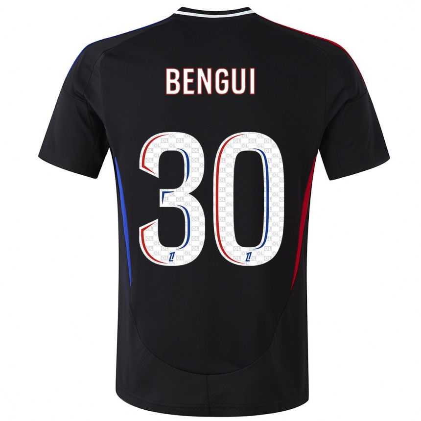 Kids Football Justin Bengui Joao #30 Black Away Jersey 2024/25 T-Shirt Canada