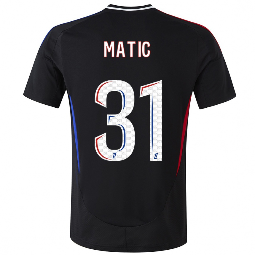 Kids Football Nemanja Matic #31 Black Away Jersey 2024/25 T-Shirt Canada