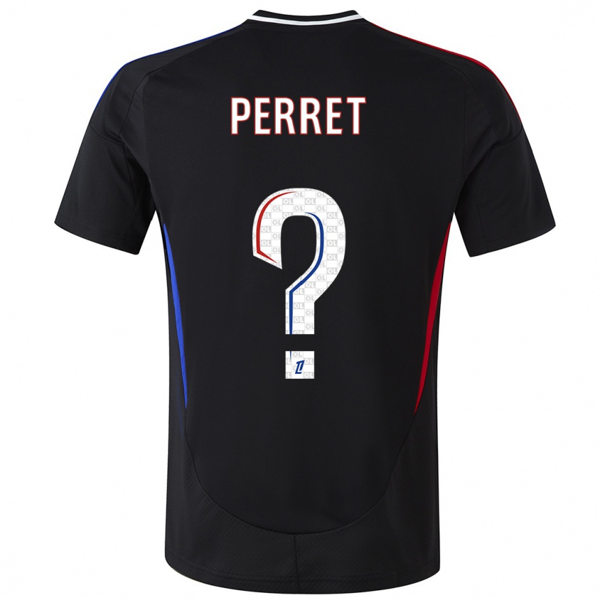 Kids Football Romain Perret #0 Black Away Jersey 2024/25 T-Shirt Canada