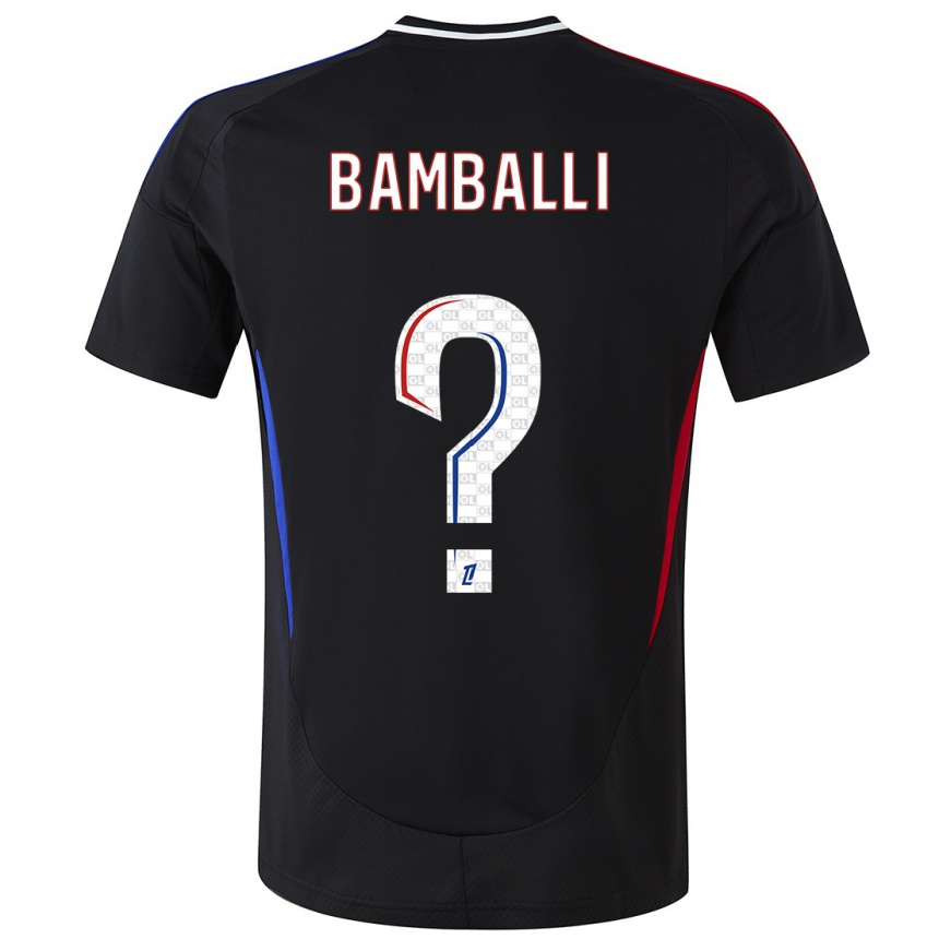 Kids Football Léo Bamballi #0 Black Away Jersey 2024/25 T-Shirt Canada