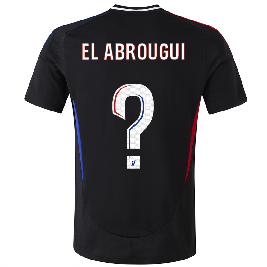 Kids Football Wassim El Abrougui #0 Black Away Jersey 2024/25 T-Shirt Canada