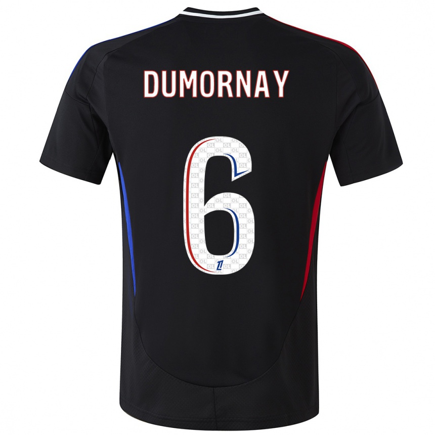 Kids Football Melchie Dumornay #6 Black Away Jersey 2024/25 T-Shirt Canada