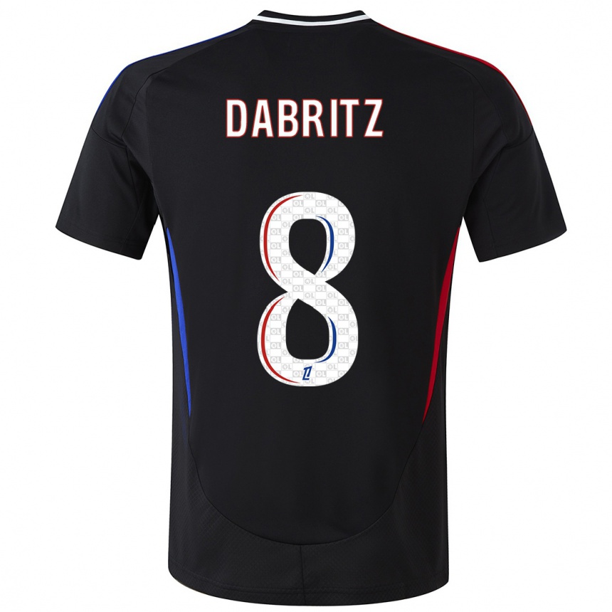 Kids Football Sara Däbritz #8 Black Away Jersey 2024/25 T-Shirt Canada