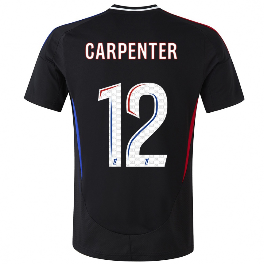 Enfant Football Maillot Ellie Carpenter #12 Noir Tenues Extérieur 2024/25 Canada