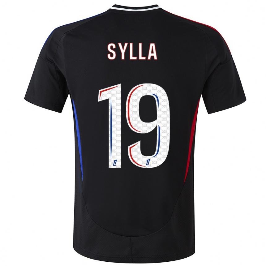 Kids Football Kysha Sylla #19 Black Away Jersey 2024/25 T-Shirt Canada