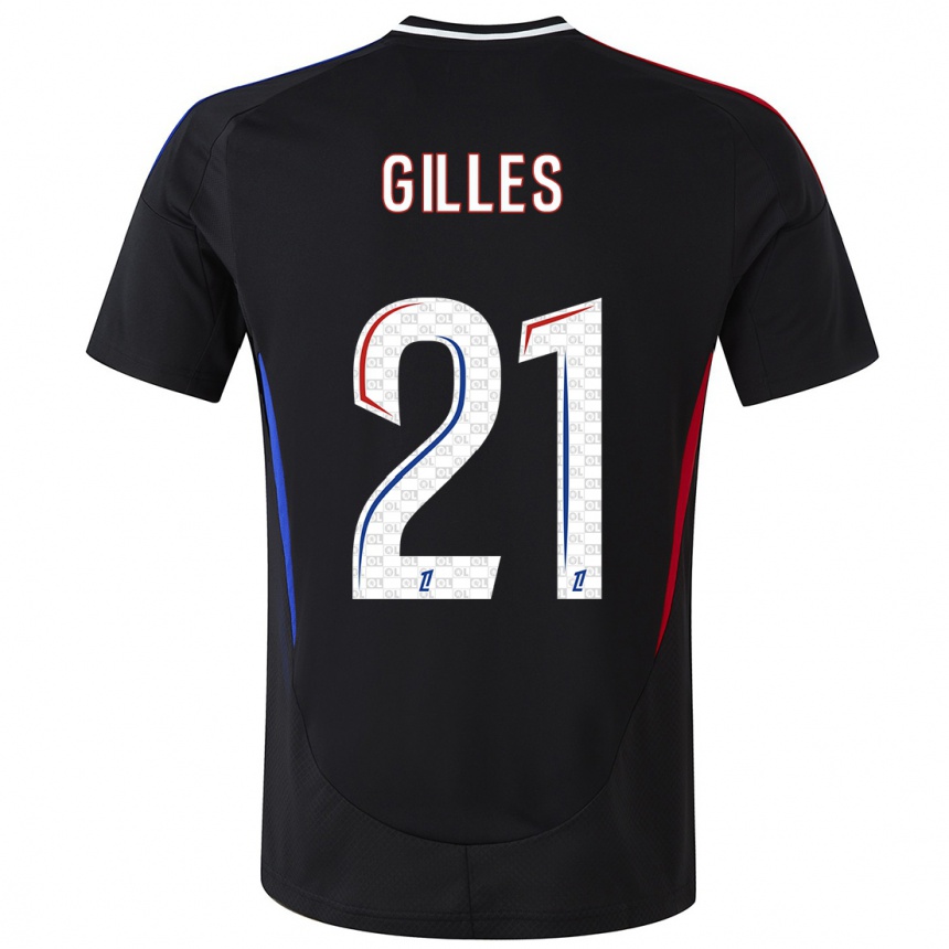 Kids Football Vanessa Gilles #21 Black Away Jersey 2024/25 T-Shirt Canada