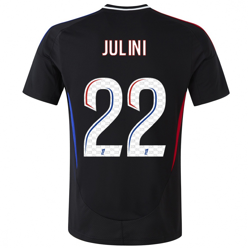 Kids Football Sally Julini #22 Black Away Jersey 2024/25 T-Shirt Canada