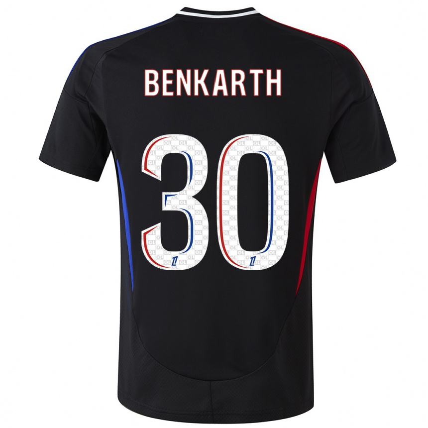 Kids Football Laura Benkarth #30 Black Away Jersey 2024/25 T-Shirt Canada