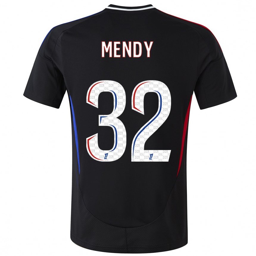 Kids Football Maeline Mendy #32 Black Away Jersey 2024/25 T-Shirt Canada