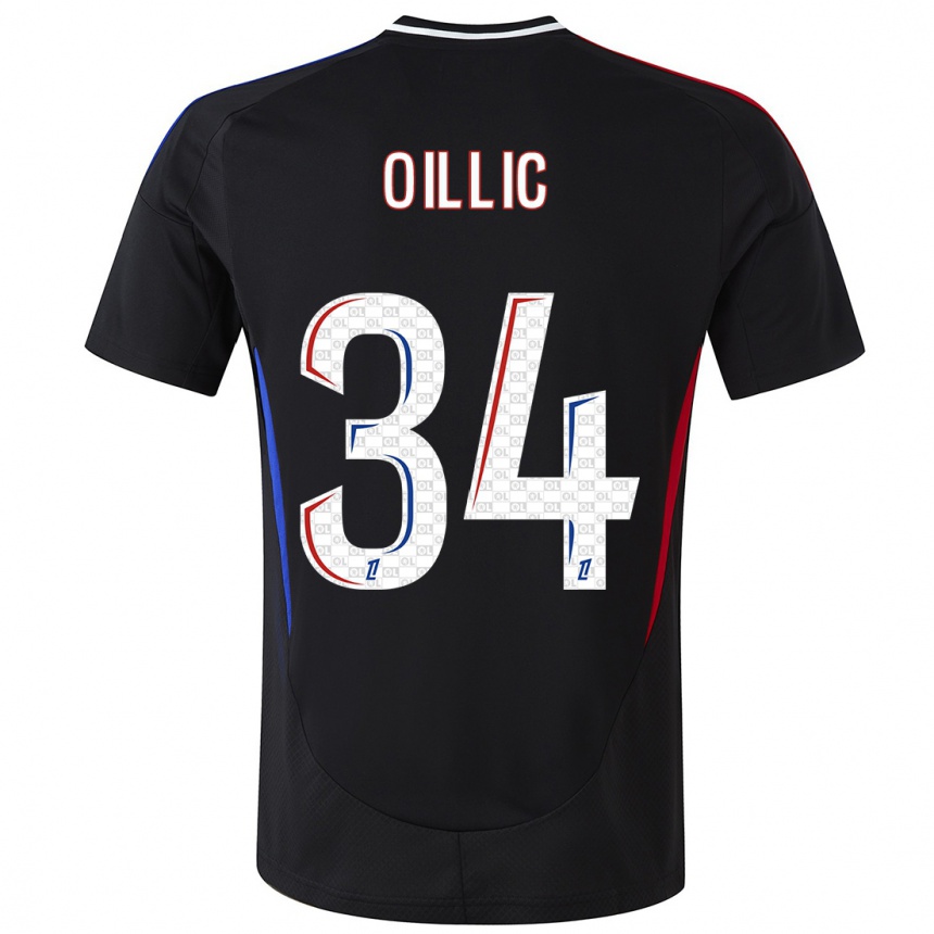 Kids Football Laureen Oillic #34 Black Away Jersey 2024/25 T-Shirt Canada