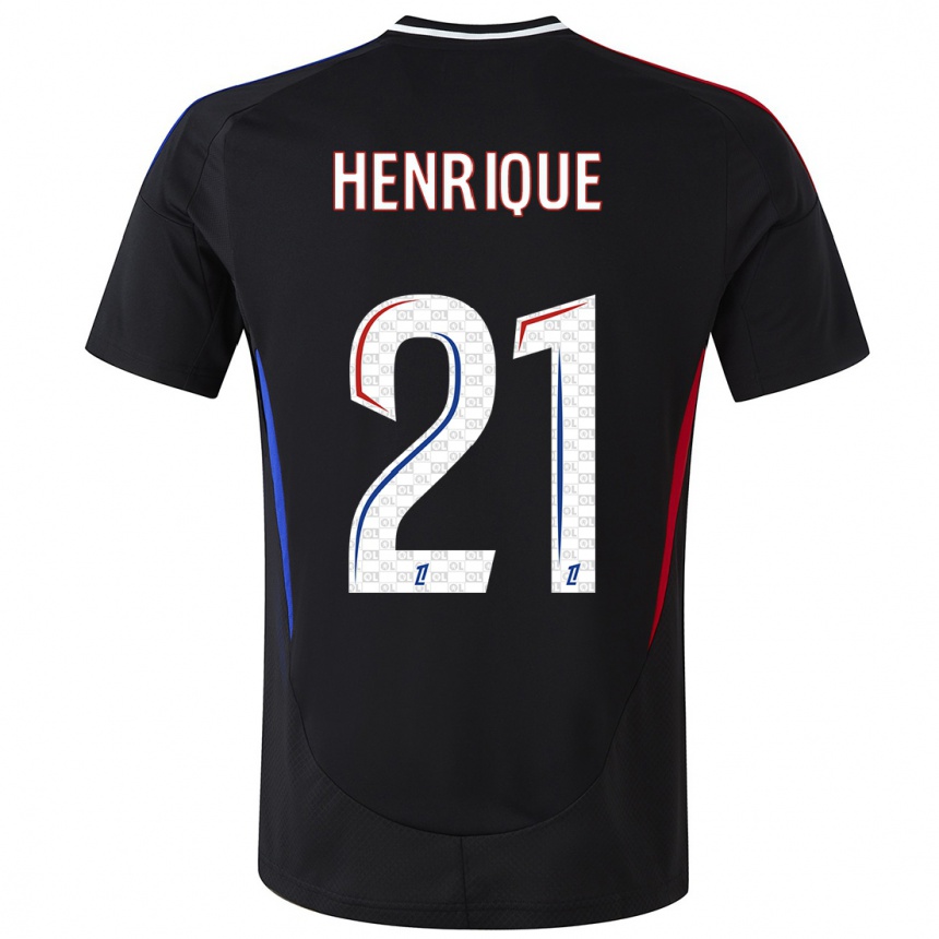 Enfant Football Maillot Henrique #21 Noir Tenues Extérieur 2024/25 Canada