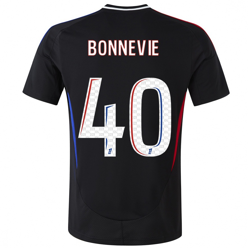 Enfant Football Maillot Kayne Bonnevie #40 Noir Tenues Extérieur 2024/25 Canada