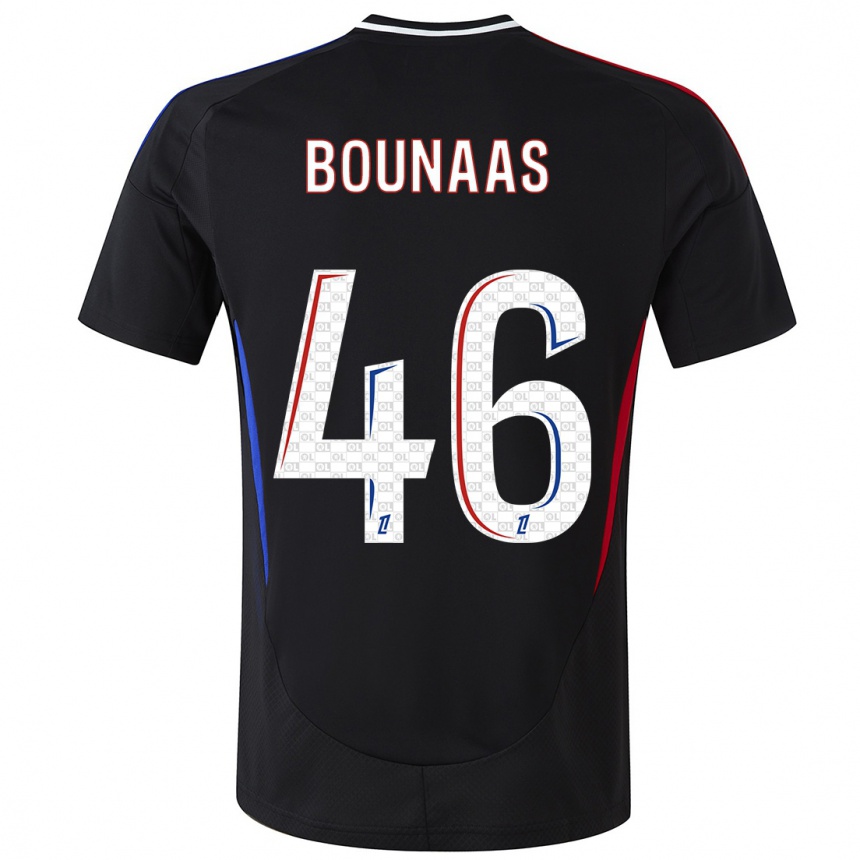 Kids Football Idris Bounaas #46 Black Away Jersey 2024/25 T-Shirt Canada