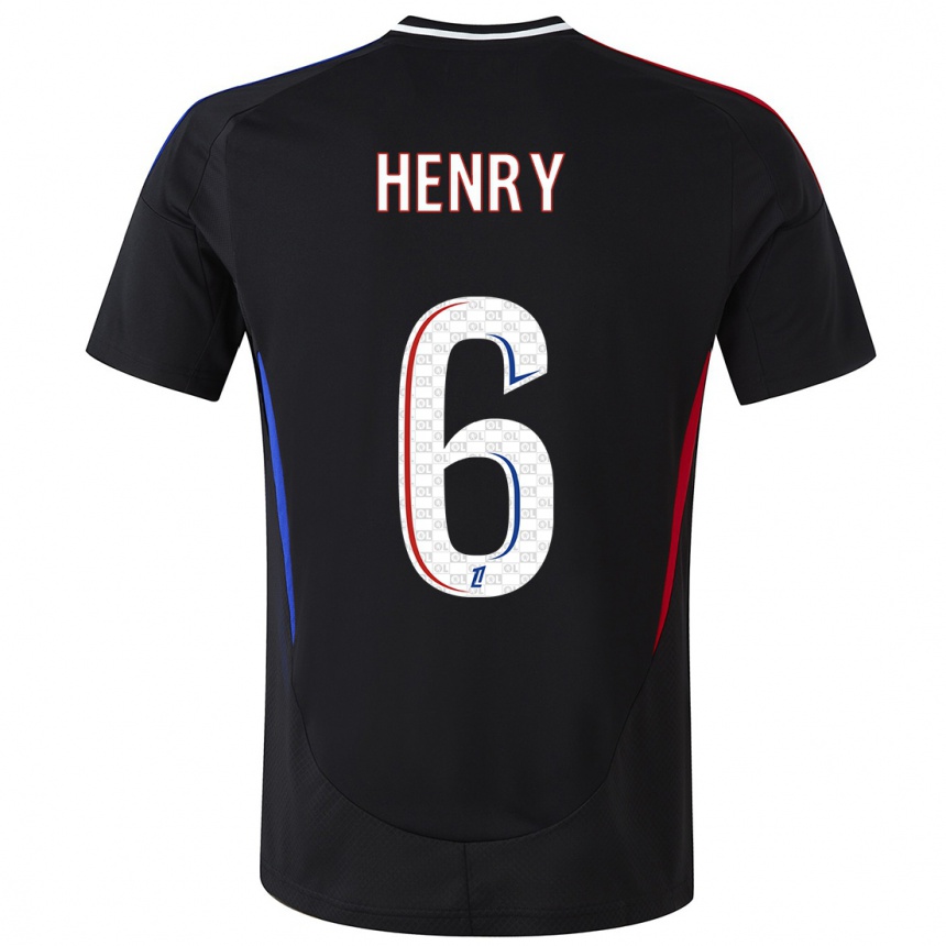 Enfant Football Maillot Amandine Henry #6 Noir Tenues Extérieur 2024/25 Canada