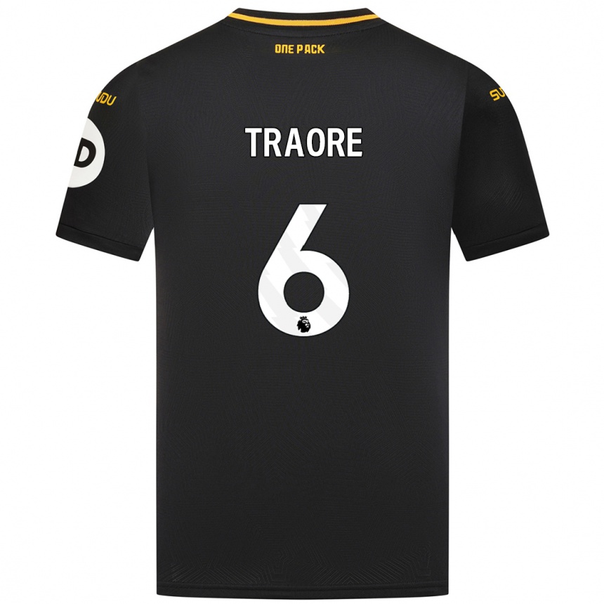 Kids Football Boubacar Traoré #6 Black Away Jersey 2024/25 T-Shirt Canada