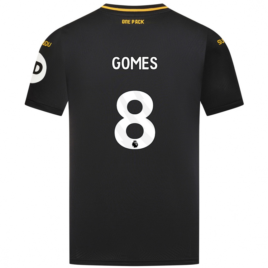 Kids Football João Gomes #8 Black Away Jersey 2024/25 T-Shirt Canada