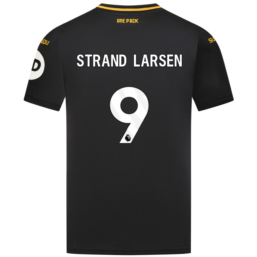 Enfant Football Maillot Jørgen Strand Larsen #9 Noir Tenues Extérieur 2024/25 Canada