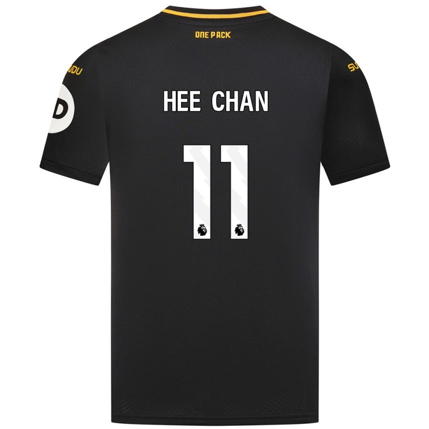 Enfant Football Maillot Hee-Chan Hwang #11 Noir Tenues Extérieur 2024/25 Canada