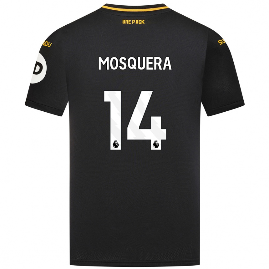 Enfant Football Maillot Yerson Mosquera #14 Noir Tenues Extérieur 2024/25 Canada