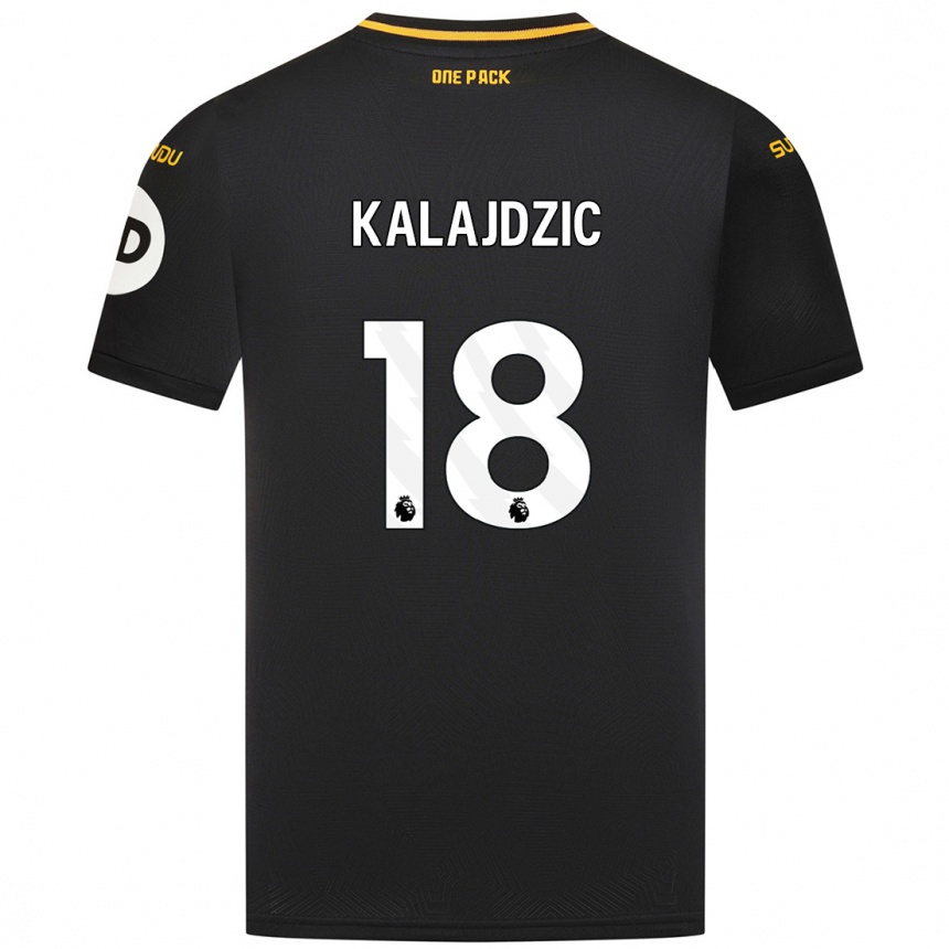 Enfant Football Maillot Sasa Kalajdzic #18 Noir Tenues Extérieur 2024/25 Canada