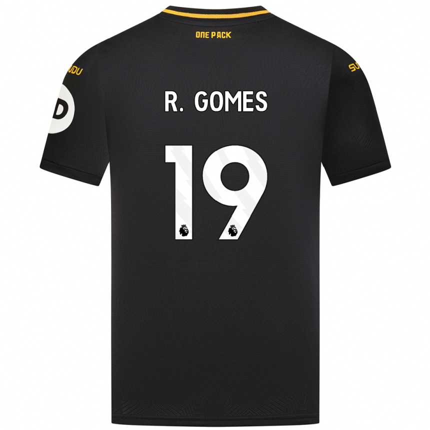 Kids Football Rodrigo Gomes #19 Black Away Jersey 2024/25 T-Shirt Canada