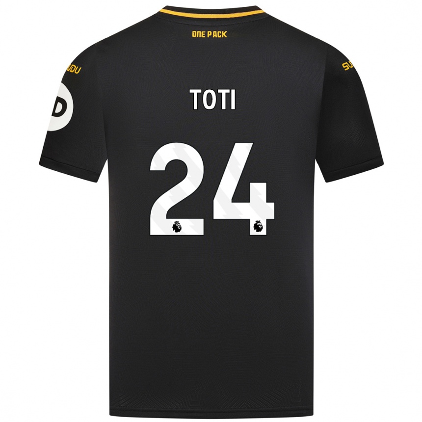 Enfant Football Maillot Toti #24 Noir Tenues Extérieur 2024/25 Canada