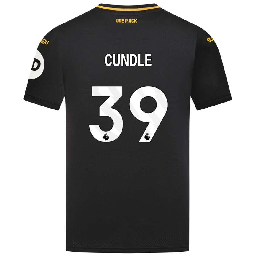 Enfant Football Maillot Luke Cundle #39 Noir Tenues Extérieur 2024/25 Canada