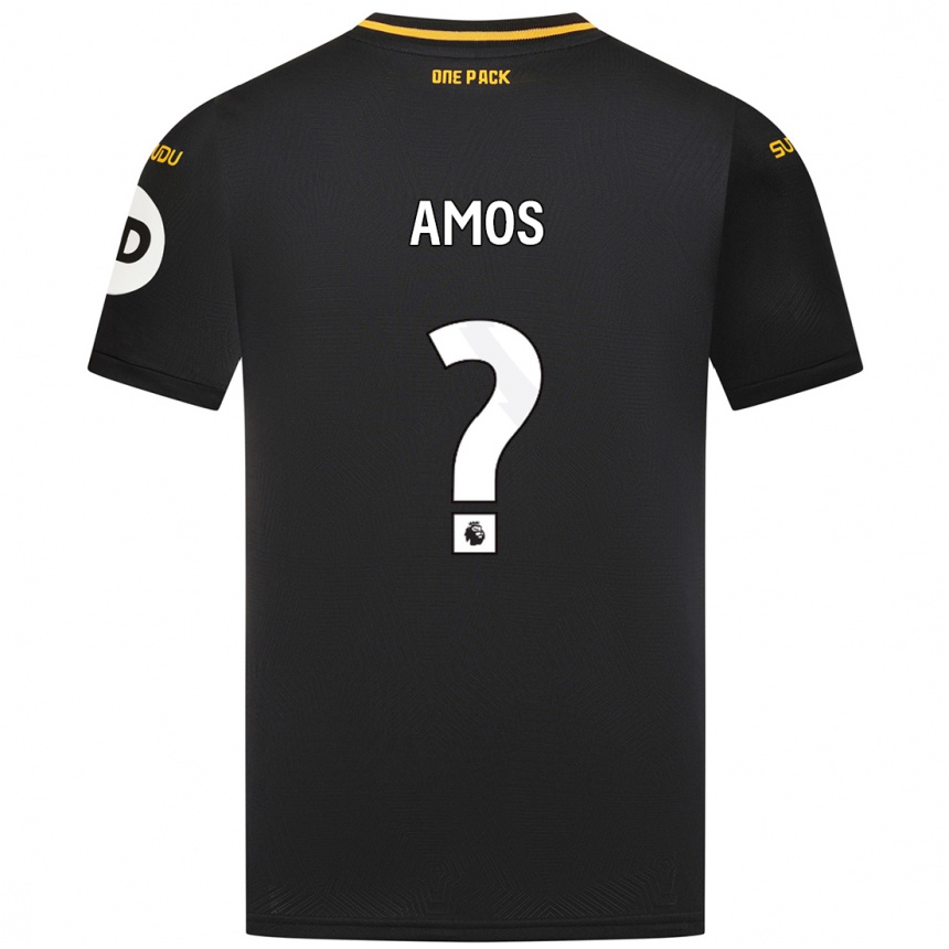 Kids Football Stan Amos #0 Black Away Jersey 2024/25 T-Shirt Canada