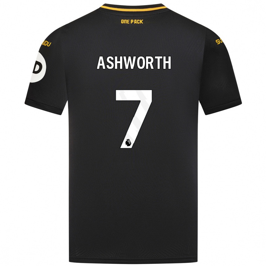 Kids Football Fin Ashworth #7 Black Away Jersey 2024/25 T-Shirt Canada