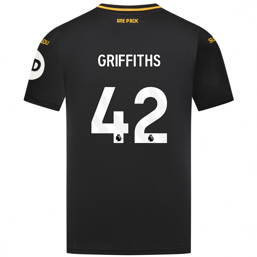 Kids Football Harvey Griffiths #42 Black Away Jersey 2024/25 T-Shirt Canada