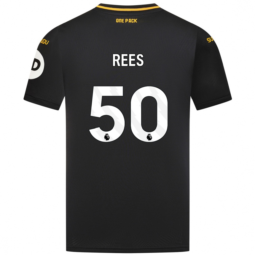 Kids Football Mason Rees #50 Black Away Jersey 2024/25 T-Shirt Canada