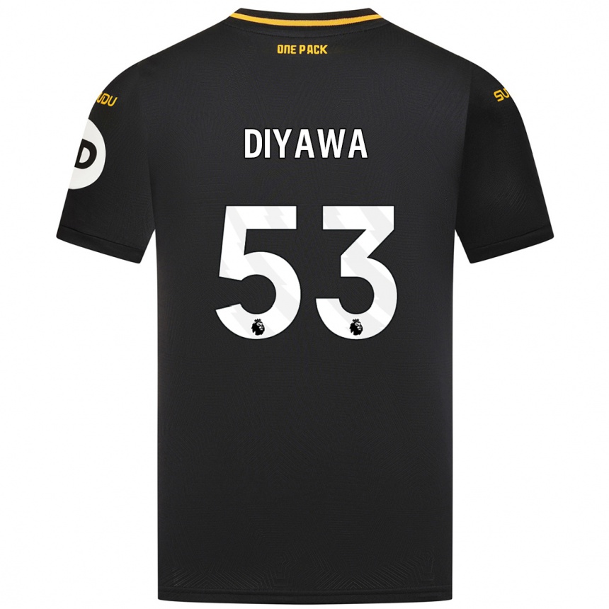 Kids Football Aaron Keto-Diyawa #53 Black Away Jersey 2024/25 T-Shirt Canada