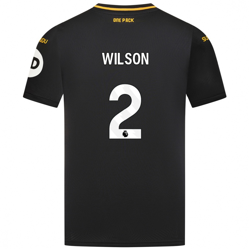 Kids Football Ellie Wilson #2 Black Away Jersey 2024/25 T-Shirt Canada