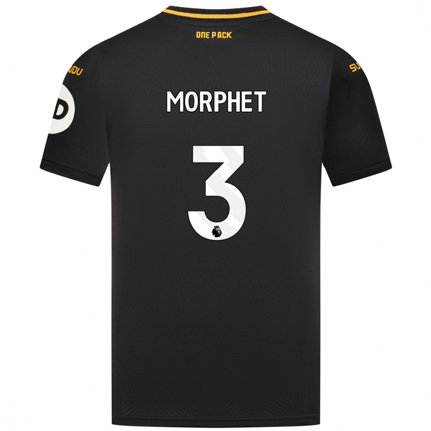 Enfant Football Maillot Anna Morphet #3 Noir Tenues Extérieur 2024/25 Canada