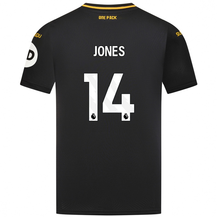 Kids Football Meesha Dudley-Jones #14 Black Away Jersey 2024/25 T-Shirt Canada