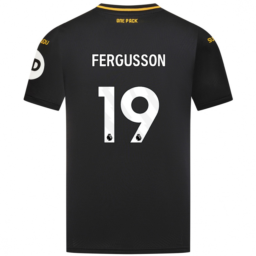 Kids Football Liv Fergusson #19 Black Away Jersey 2024/25 T-Shirt Canada