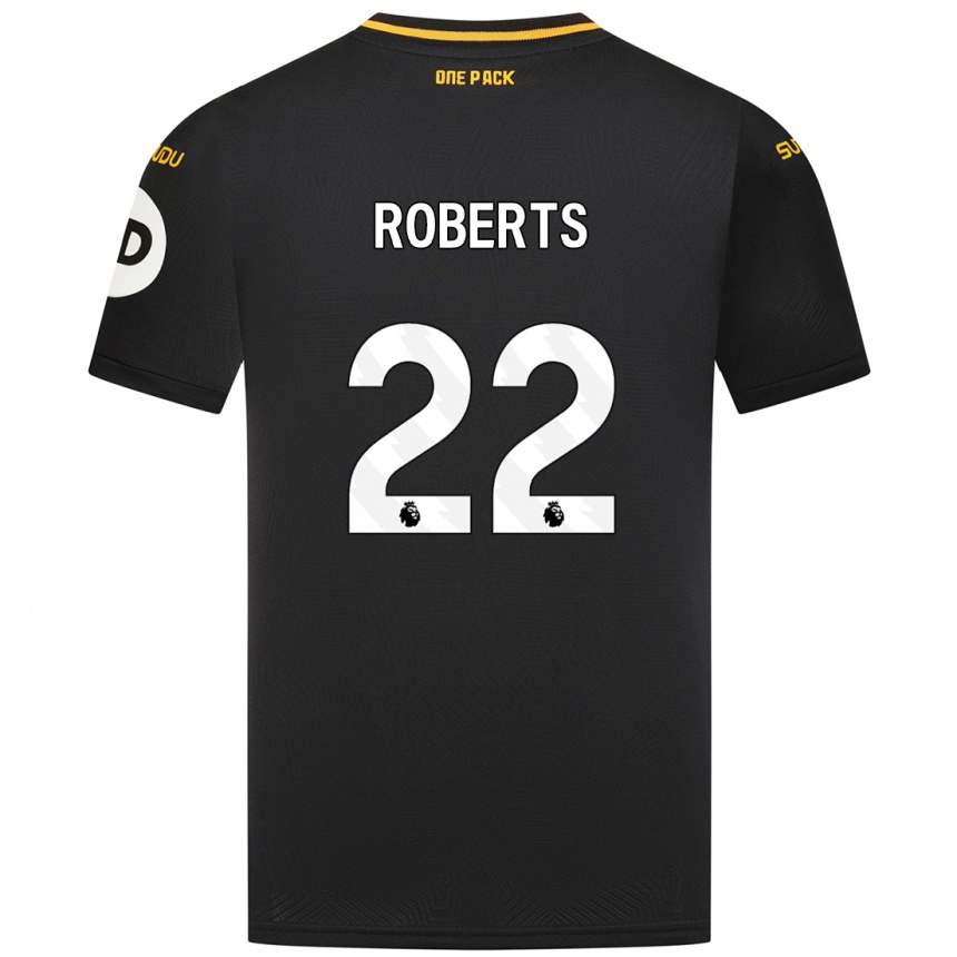 Kids Football Beth Roberts #22 Black Away Jersey 2024/25 T-Shirt Canada