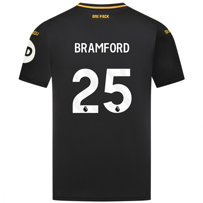 Kids Football Sophie Bramford #25 Black Away Jersey 2024/25 T-Shirt Canada