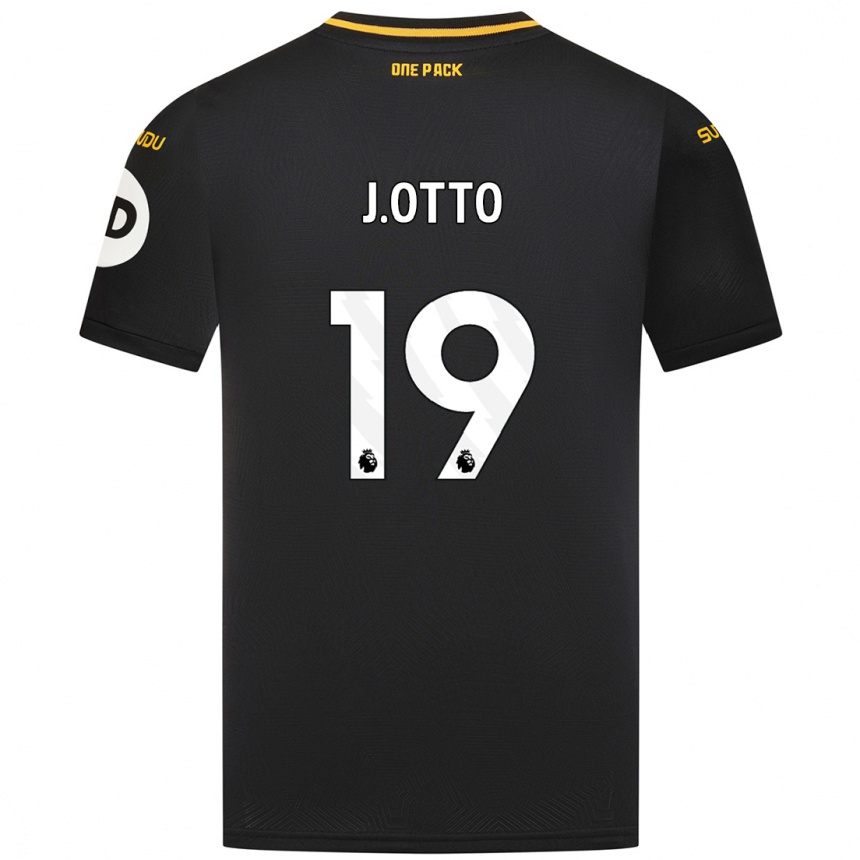 Kids Football Jonny Otto #19 Black Away Jersey 2024/25 T-Shirt Canada