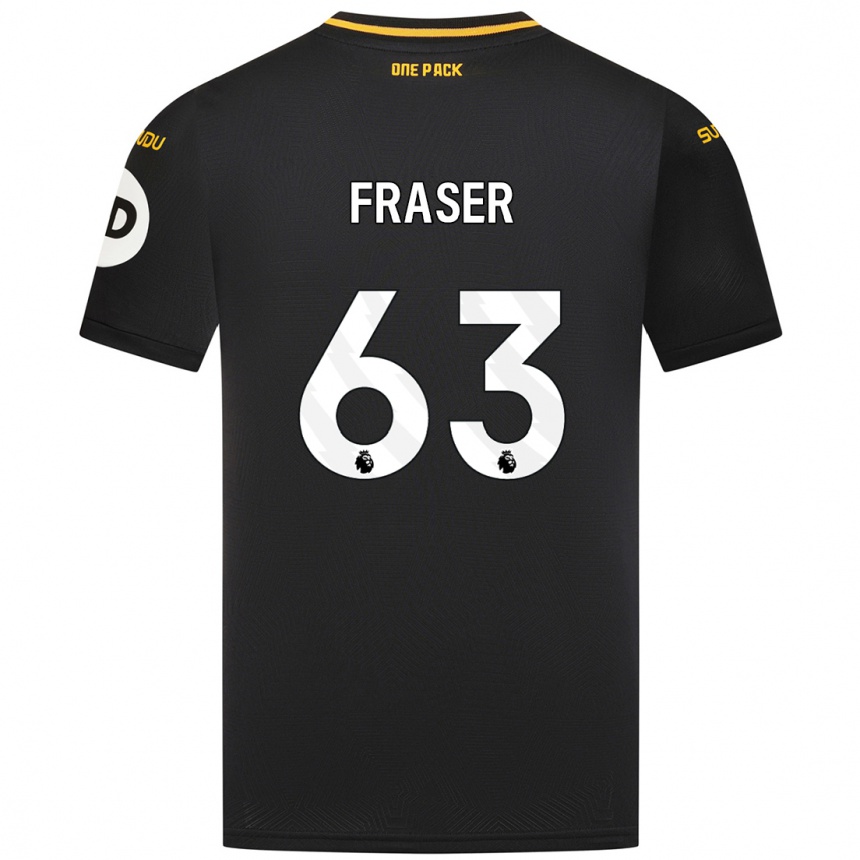 Kids Football Nathan Fraser #63 Black Away Jersey 2024/25 T-Shirt Canada